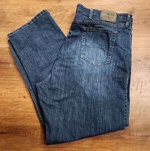 Wrangler Relaxed Fit Stretch Denim Jeans Medium Wash Men's Tag:44x32 Meas:44x30